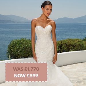 Justin Alexander 8915 size 18 Champagne/Ivory including veil (combined price) Was £1520 Dress £250 Veil Now £599
